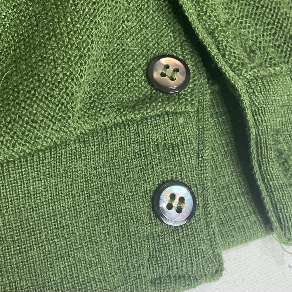 Mens Sz L Vtg Robert Bruce Green  Cardigan Sweater - Picture 3 of 7